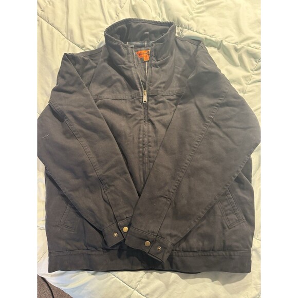 Other - CornerStone CSJ40 Mens Long Sleeve Workwear Duck Cloth Work Jacket XL Black